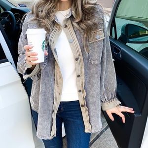 Corduroy shacket // size small